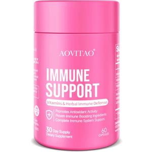 Immune Support Supplement Natural Herbal Cognitive Support Booster and Mushroom with Lion's Mane, Reishi Supplement for Memory Cognitive (Exp: 12/2026)