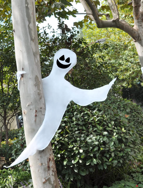 JOYIN Halloween Tree Wrap Ghost Decoration Outdoor, Smiling Hanging Ghost Decorations for Halloween Lawn, Tree Decor, Party Suppliesz, 2 Pcs