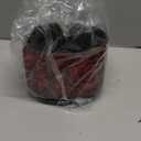 QIELIZI Round Leather Art Supply Organizer,Remote Control Holder,360 Degree Rotating,Multi-Functional Pencil Holder,4 Compartments Desktop Stationary Organizer(1-3D Rose Red)