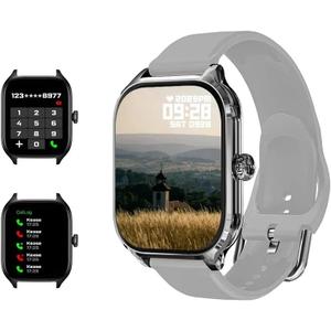 Smart Watch with 2.01" Touch Screen, Health Monitoring, Sports Tracking, Message Notifications, Multiple Functions, Black (SilverSR)