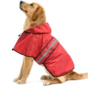 Reflective Dog Raincoat - Adjustable Hooded Pet Rain Coat Jacket, Waterproof Dog Slicker Poncho for Small to X- Large Dogs and Puppies (Red, X-Large)