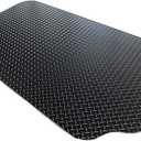 Under The Grill Protective Deck and Patio Mat for BBQ Grills, Gas Grills, Charcoal Grills, Turkey Fryers and Pellet Smokers, 36" x 63", Black Diamond Plate, 8D-075-36C-5.3