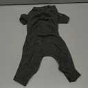 Hdwk&Hped Soft Cotton Dog Pajamas for All Seasons, Striped Pet Bottoming Jumpsuit for Small Dog Cat Puppy (#4, Solide Style - Dark Grey) Size L
