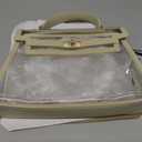 Telena Clear Bag for Stadium Events PVC Transparent Crossbody Purse for Women with Adjustable Strap for Concerts Game Day