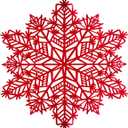 Snowflake Placemats Set of 6 Christmas Decorations Red Snowflake Tablemats Round Vinyl Place Mats Table Setting Kitchen Table Mats for Dining Table Holiday Wedding Decorative