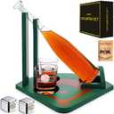 LuxuryBar Baseball Whiskey Decanter Set, 25.4oz Whiskey Decanter Sets for Men with 2 Chillers 2 8.5oz Glasses &Tray,Baseball Gifts Liquor Dispenser Tequila Alcohol Bourbon Gifts for Men Dad