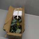 Briful Artificial Eucalyptus Stems in Black Glass Vase with Faux Water, 14" Fake Plant Eucalyptus Leaves for Home Office Farmhouse Wedding Centerpiece Décor