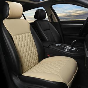 Black Panther Car Seat Cover, Luxury Car Protector, Universal Anti-Slip Driver Seat Cover with Partial Backrest Coverage (Middle Part Only) (1 Piece, Beige)