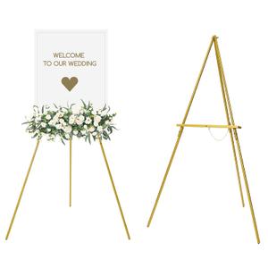 MEEDEN Wooden Easel Stand for Display: Gold Wood Tripod for Poster Board