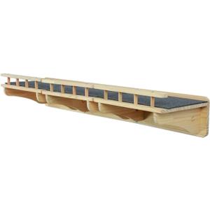 SHENGOCASE 47.2" x 11.8" Natural Wood Wall Mounted Cat Shelves