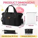 Duffle Bag for Travel, Carry-on Travel Bag with Trolley Sleeve, Sport Gym Bag for Women, Overnight Bag for Men, Hospital Bag for Labor and Delivery (Black)