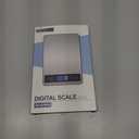 BakFee Food Scale - 15kg/33lb Rechargeable Digital Kitchen Scale with Full-View LCD Display, Grams and Ounces, Type-C or Batteries, Easy Clean Stainless Steel, for Baking, Cooking & Meal Prep, Black