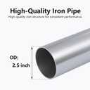 A-KARCK Mild Steel Mandrel Bends 8 Pcs, 2.5 Inches Mild Steel DIY Custom Exhaust Tubing Pipe Straight & U-Bend Kit, Universal Fit