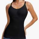 JOYSHAPER Shapewear Camisole for Tummy Control Shapewear with Built in Bra Padded Tank Top V Neck Cami Shaper L