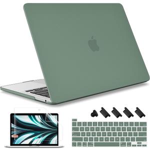 May Chen Compatible with MacBook Pro 13 inch Case 2022 2021 2020 Release Model A2338 M2 M1 A2251 A2289, Plastic Hard Shell Case Keyboard Cover for MacBook Pro 13 Touch Bar Fits Touch ID, Dark Cyan