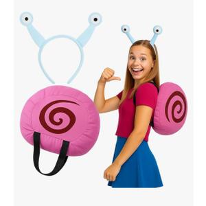 Mepase 2 Pcs Halloween Snail Costumes Cartoon Snail Cosplay Include Headband Shell Backpack Accessories for Adults Teen Halloween Masquerade Party Unisex
