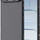 Nillkin for iPhone Air Case with Slide Camera Cover, Thin Slim Fit, Shockproof Protective, Protector Privacy, Phone Case iPhone Air with Camera Lens Protector 6.5'', Transparent Black