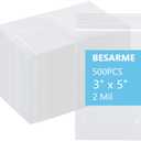 500 PCS 3" x 5" Small Plastic Bags for Jewelry Mini Clear Plastic Poly Bag 2 Mil with Resealable Lock Zipper for Storage Gifts Candy Screws