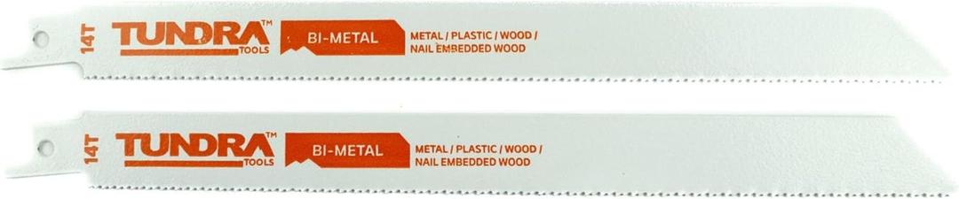 Bi-Metal 14T Recip Blade 57144, 9" Length, Cobalt Teeth, Cut Metal, PVC, cast Pipe, and Nail Embedded Wood