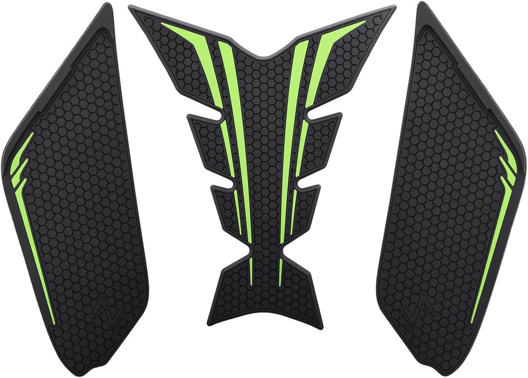 Motorcycle Tank Grip Protector Pads, Anti-Slip Honeycomb Design, Compatible with Suitable for Kawasaki Z900 2017-2025 (green)