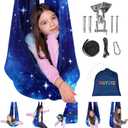 OUTREE Sensory Swing for Kids with 360 Swivel Hanger, Indoor Therapy Swing Great for Autism, ADHD, Sensory Processing Disorder, and Autistic Children (Blue Star)