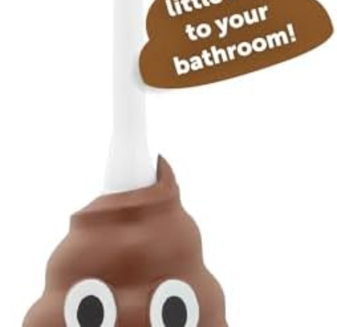 Maplefield Funny Poop-Shaped Decorative Toilet Plunger, Put The LOL in Bathroom Mishaps, Funny Plunger for Kids and Guests Bathrooms, Hilarious Gag Gift and Bathroom Unclogger Accessory Pack Of 3