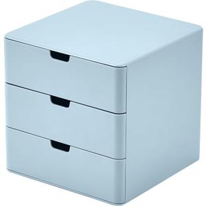 3-Drawer Vanity Organizer, Compact Storage Organization Drawers Blue