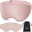 Fygrip 3D Eye Mask Sleep Mask for Men & Women, 100% Pressure-Free & Light Block-Out Eye Mask for Sleep with Easy Adjustable Strap, Night Eye Cover for Travel, Pink