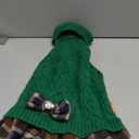 KYEESE Dog Sweater Thick Dog Sweaters for Small Dogs Male Stretchy Knitwear Pet Sweater Dress Warm Pullover Pet Coats Comfy Dogs Clothes with Bowtie Soft Turtleneck Cat Sweaters, Green, Medium