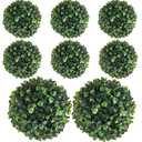 Hotop 8 Pcs Artificial Plant Topiary Ball 4 Layers Garden Spheres Boxwood Balls Artificial Topiaries Spheres Decorative Plants for Backyard, Balcony, Garden, Wedding, Indoor Outdoor Decor (5 Inches)