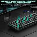 Aula MINI60 HE PRO Wireless Gaming Keyboard 60%,Hall Effect Rapid Trigger Magnetic Keyboard,8000Hz Polling,Tri-Mode(BT5.0/2.4GHz/USB-C),RGB Hot Swappable Compact Mechanical Keyboard for Gamer(Black)