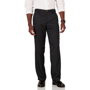 Amazon Essentials Men's Classic-Fit Expandable-Waist Flat-Front Dress Pant (34W x 34L, Black)