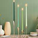 12 Inch Green Taper Candles for Christmas Home Decoration, 8 Pack Color-Gradient Candlesticks for Dinner Party Wedding Holiday Spring