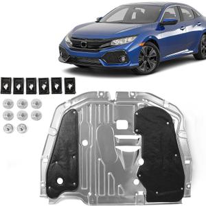 JOLONG Engine Splash Guard Under Car Shield Cover Board for Honda Civic 2016-2021 Replacement for 74110-TBA-A00 90674-TY2-A01