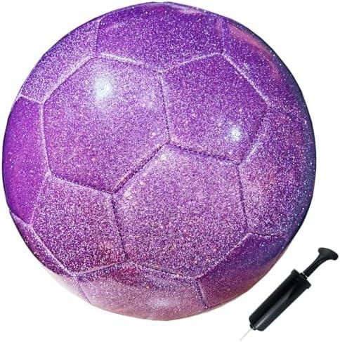 AYANICA Soccer Ball Shiny Gift Size 3 4 5 Practice Training Come with Pump and Needle