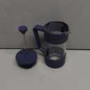 Oggi French Press Coffee Maker (12oz)- Borosilicate Glass, Coffee Press, Single Cup French Press, 3 cup Capacity, Blue