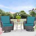 Patio Seat Cushion Covers,Washable Slip Covers Replacement,Waterproof Outdoor Furniture Chair Cushion Pillow Seat Cover for Couch,Garden,Sofa,Teal,22"20"4"(4 Covers Only)