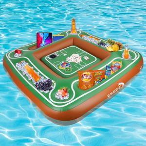 Floating Pool Games Table for Adults, Pool Accessories Inflatable Card Table, Hot Tub Tray Food Drink Holder Floating Pool Cooler Containers for Summer Party Indoor Outdoor Floating Pool Games Table for Adults, Pool Accessories Inflatable Card Table, Hot Tub Tray Food Drink Holder Floating Pool Cooler Containers for Summer Party Indoor Outdoor