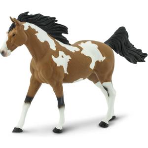 Safari Ltd. Pinto Mustang Stallion Figurine - Lifelike 7.25" Model Figure - Educational Toy for Boys, Girls, and Kids Ages 3+