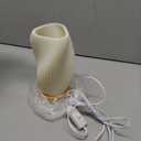 Zenply Novelty Small Table Lamp for Bedroom,Vintage Style Striped Small Night Light Lamp, Mini Bedside Lamp for Living Room Nightstand Small Space Kids Room Living Room Office Dorm (SM), Warm-SM