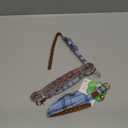 EXPAWLORER Puppy Collar and Leash Set - Embroidery Pawprints Plaid Dog Collar and Dog Leash Set, Bow Tie and Bandana Dog Collar with Bell, Cute Collar and Leash for Dogs Cats Outdoor Walking, Blue S