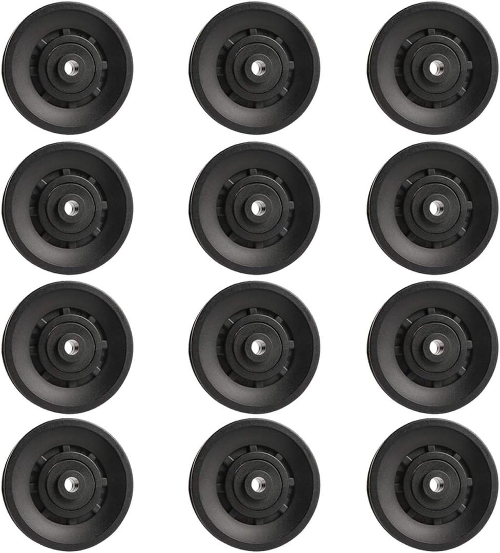 Universal Bearing Pulley Wheel for Cable Machine Gym Equipment Part Garage Door (90mm-12 PCS-P)