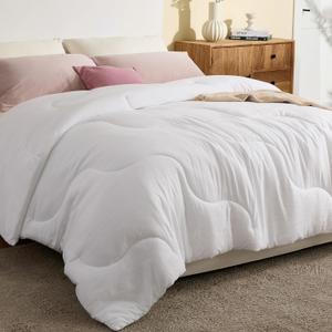 Twin Size Comforters Duvet Insert,Soft Down Alternative with Corner Tabs,Quilted Comforters for All Seasons,Machine Washable,Twin 88 x 68 Inches (White)