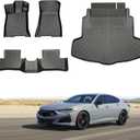 ZOKYUYS Floor Mats & Cargo Liner for Acura TLX/TLX Type S Models 2025 2024 2023 2022 2021 (for AWD & FWD), 5 Seat Sedan, All Weather Protection TPE Anti-Slip Full Set Custom Car Mats Accessories