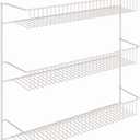 ClosetMaid 3-Tier Hanging Wall Mounted Metal Rack for Spices, Shelf Storage, Pantry Organization, Laundry, Kitchen, Bathroom, White, 8022