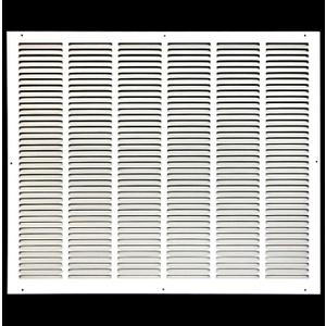 HVAC Premium 36'' x 36'' [Duct Opening] Flat Stamped Steel Return Air Grille - Sidewall and Ceiling - HVAC Vent Duct Cover - White [Outer Dimensions: 37.75''w X 37.75''h]