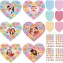 36 Set Valentine's Day Craft Kits Conversation Heart DIY Picture Frame Craft Valentines Photo Frame Heart Sticker Art Craft for Kid Valentine Home School Classroom Activity Decor Supplies