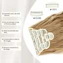 Fliace Clip in Hair Extensions, 6 PCS Natural & Soft Hair & Blends Well Hair Extensions, Lonng Wavy Hairpieces(24inch, 6pcs,Golden Blonde)