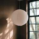 Large Hanging Lamp shade 20INCH Round Linen Pendant Lamp shade Can replace paper lanterns Hanging Lantern Handmade Minimalist Decorations Suitable for Living room, Hallway Bedroom, and kitchen (1PCS off-white)