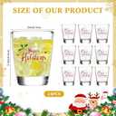Tioncy 24 Pcs Christmas Shot Glasses 2 oz Clear Shot Glass Happy Holiday Print Cocktail Glasses Funny Cool Mini Whiskey Shot Glass Cups for Christmas Table Decoration Present Drinking Supply(Lovely)